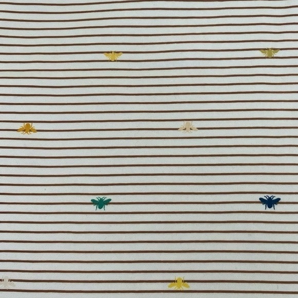 Joules Pip Print Casual 1/4 Zip Rainbow Striped Sweatshirt Bee Print Pastel 2 - Picture 14 of 16